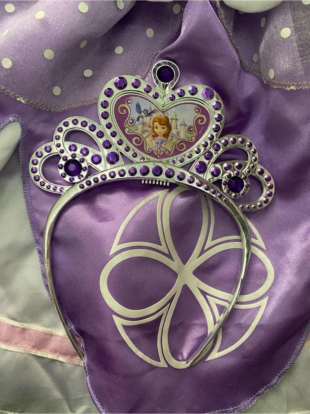 Disney Purple Sofia the First Dress-Up Dress and Headband Size4-6x - Picture 11 of 13